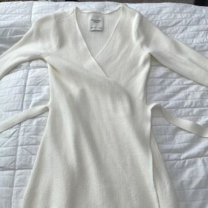 Abercrombie wrap front midi sweater dress
